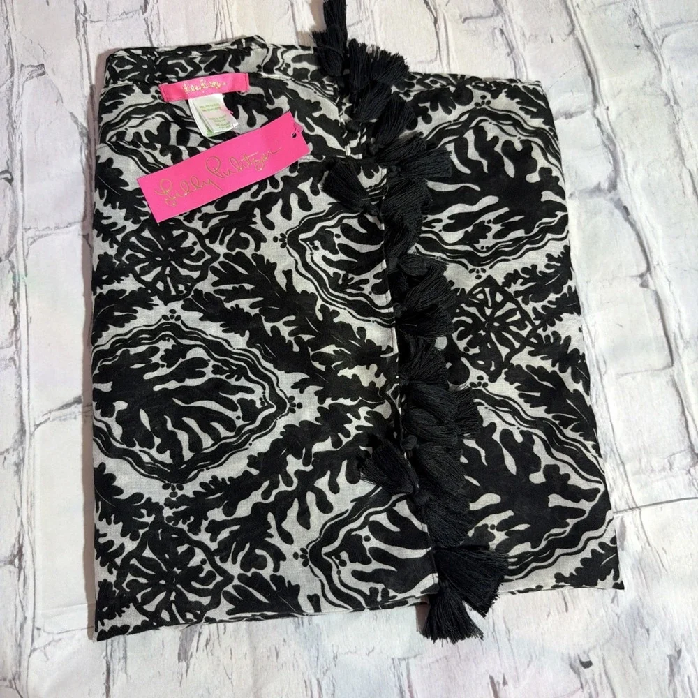 Lilly‎ Pulitzer Resort Scarf Wrap Onyx Reef Madness Print 30 x 80